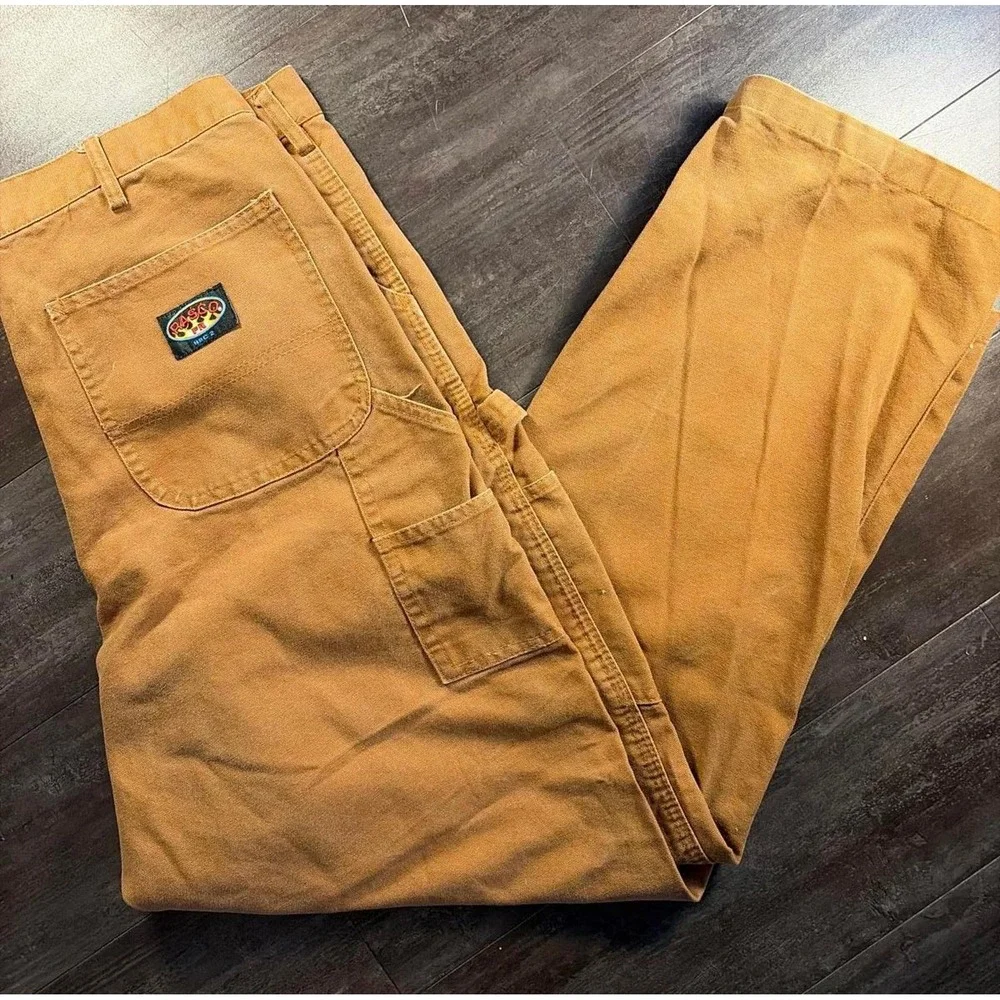 Rasco FR Carpenter Pants Mens 38x32 Brown Duck Flame Resistant Workwear CBF1215 - Picture 1 of 9